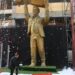 La estatua ”blooper” de Marcelo Gallardo podría ser modificada