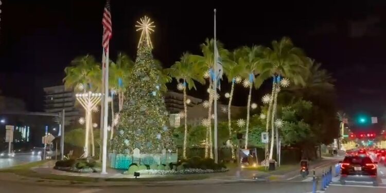 La impactante decoración para las fiestas de una ciudad de la Florida